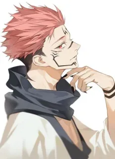 😮‍💨 Ryomen Sukuna Jujutsu Kaisen アニメ, マンガ, 呪術廻戦, 両面宿儺, 呪い telegram sticker