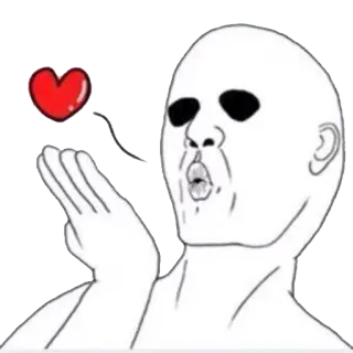 😘 heart, blowing kiss, love, cartoon, affection telegram sticker