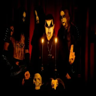 🤘 Black Metal, Corpse Paint, Caveira, Ritual, Sombrio, Oculto telegram sticker