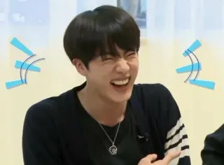 😂 Jin kpop, bts, funny, laughing, singer, entertainer, idol telegram sticker