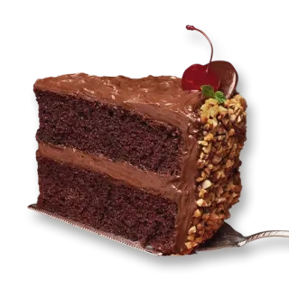 🍰 gâteau, chocolat, dessert, nourriture, sucré, cerise whatsapp sticker