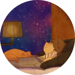 😒 sommeil, chat, détente, amour whatsapp sticker
