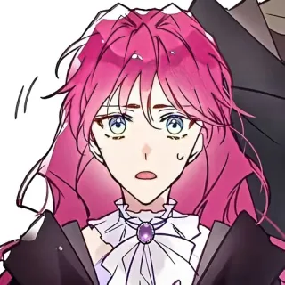 💭 anime, pink hair, female, cartoon, character, manga telegram sticker