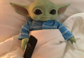 🦎 Grogu Grogu, Baby Yoda, Star Wars, tele, mando, mono, cama telegram sticker