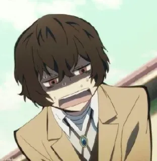 🚭 Dazai Osamu Bungou Stray Dogs Anime, Dazai, Bungou Stray Dogs, Lustiges Gesicht, Reaktion telegram sticker