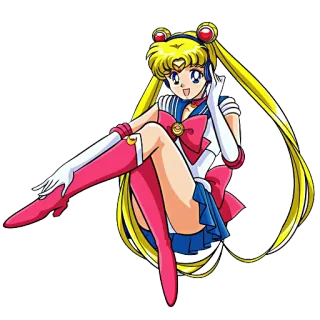 🎤 Sailor Moon アニメ, カートゥーン, 魔法少女, セーラー服, 月野うさぎ telegram sticker