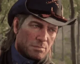 😐 Arthur Morgan Red Dead Redemption arthur morgan, red dead redemption, cowboy, western, personnage telegram sticker