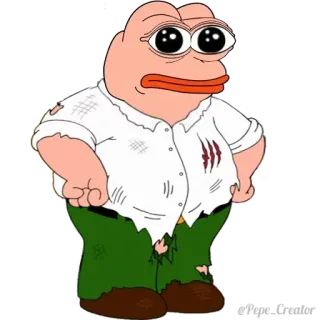 🐸 pepe, peter griffin, mème, crossover telegram sticker
