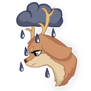 Весенний олень telegram stickers