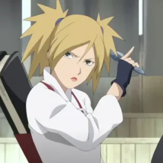 🪵 Temari Naruto Anime, Temari, Naruto, Ninja du sable, Éventail, Vent, Kunai telegram sticker