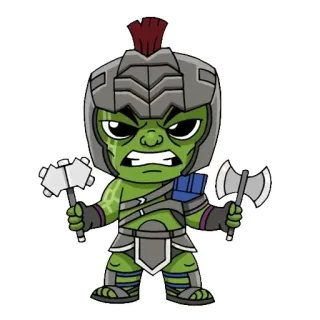 😡 Hulk Marvel, superhero, Hulk, armor, weapon, comic book telegram sticker