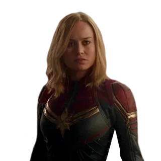 😕 Captain Marvel 超级英雄, 漫威, 漫画, 女性, 强大, 布丽·拉尔森 telegram sticker