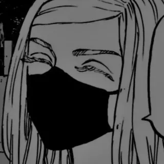 ✖️ anime, mask, woman, portrait, cartoon, girl, art whatsapp sticker