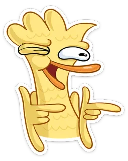 😉 Dibujo animado, Pato, Divertido, Señalando, Animal whatsapp sticker