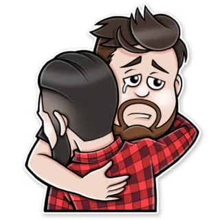 👬 объятие, плач, поддержка, утешение, эмпатия, грустный, отношения telegram sticker