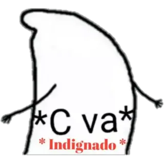 😕 *C va*
*Indignado* meme, florkofcows, stick figure, indignant telegram sticker