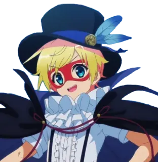 ☺️ Anime, Ragazzo, Cartone animato, Carino, Personaggio, Maschera, Cappello whatsapp sticker