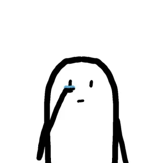 🌱 울음, 슬픈, 만화, 캐릭터, 미니멀, 감정 telegram sticker