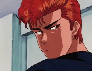 😔 Hanamichi Sakuragi Slam Dunk อนิเมะ, บาสเก็ตบอล, ซากุรางิ, กีฬา telegram sticker