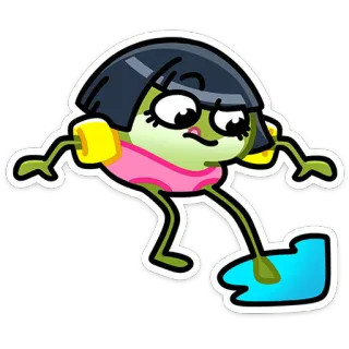 🏊 hoạt hình, nhân vật, sticker, hoạt họa, hài hước, dễ thương telegram sticker