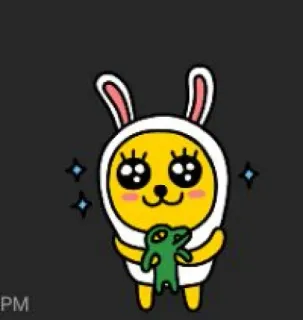 😮‍💨 lapin, animal, dessin animé, mignon, kawaii, autocollant whatsapp sticker