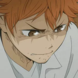 🌼 Hinata Shoyo Haikyuu!! Anime, Haikyuu, Hinata Shoyo, Vôlei, Determinação, Mangá telegram sticker