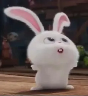🐰 Snowball The Secret Life of Pets animal, conejito, lindo, dibujos animados, película, personaje, conejo whatsapp sticker
