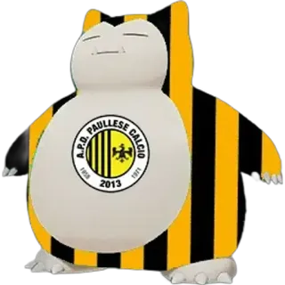 🟨 Snorlax A.P.D. PAULLESE CALCIO fútbol, fútbol americano, mascota, Pokémon, equipo, logo telegram sticker