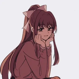 📄 Monika Doki Doki Literature Club! Anime, Jeu, Mignon, Fille, Doki Doki Literature Club telegram sticker