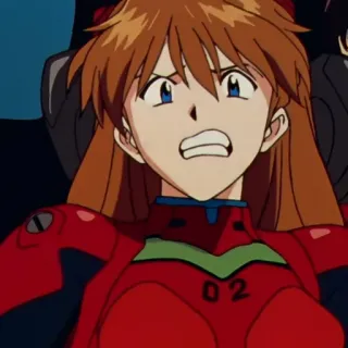 🤢 Asuka Langley Soryu Neon Genesis Evangelion anime, Asuka Langley, Evangelion, character, japanese animation telegram sticker