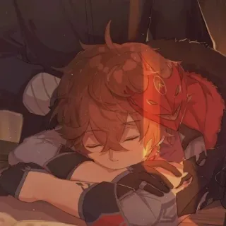 😴 Tartaglia Genshin Impact Anime, Videojuego, Genshin Impact, Tartaglia, Childe, Fanart whatsapp sticker