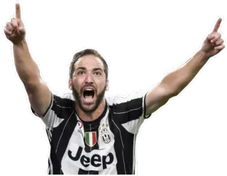 👆 piłka nożna, futbol, sport, sportowiec, Gonzalo Higuain, Juventus telegram sticker