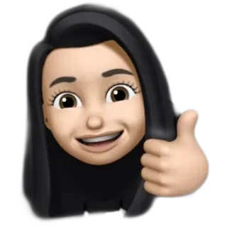 👍 Большой палец вверх, Эмодзи, Аватар, Позитив, Женщина telegram sticker