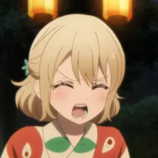 💛 Anime, Fille, Dessin animé, Personnage, Expression, Mignon telegram sticker