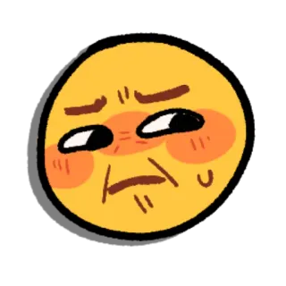 😶 Emoji, Amarillo, Cara, Expresión, Divertido telegram sticker