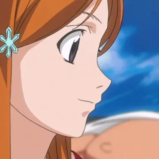 🙂 Orihime Inoue Bleach anime, character, girl, orange hair, bleach, orihime inoue telegram sticker