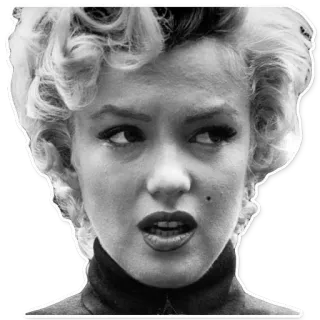 😐 Marilyn Monroe актриса, знаменитость, блондинка, портрет, ретро telegram sticker
