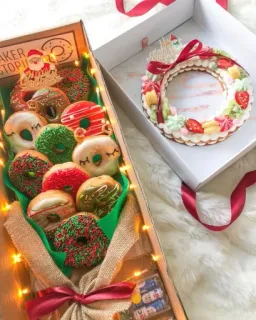 🍩 BAKER STOP!! Donuts, Weihnachten, Dessert, Essen, Feier, Süß, Feiertag whatsapp sticker