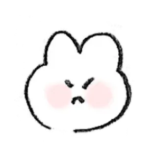 💐 怒り, うさぎ, かわいい, アニメ, イライラ telegram sticker