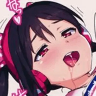 🤤 anime, girl, face, kawaii, manga telegram sticker
