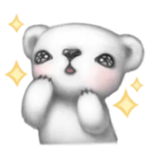 ✨ oso, lindo, animal, kawaii, brillo, brillante telegram sticker