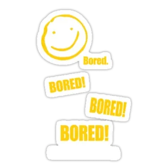 😢 Bored. annoiato, emozione, espressione, faccina, giallo telegram sticker