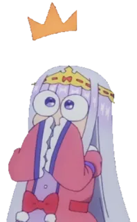 🤭 Anime, Gadis, Mahkota, Imut, Terkejut, Kartun, Gadis Anime whatsapp sticker