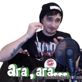 👍 ara, ara... pessoa, microfone, guitarra, música, cantor telegram sticker