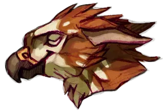 ☺️ eagle, bird, animal, furry, character telegram sticker