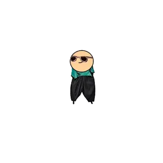 😎 cartoon, character, sunglasses, cool, stylish, funny, meme telegram sticker