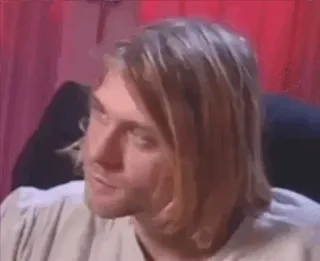 🤤 Kurt Cobain เคิร์ต โคเบน, นักร้อง, นักดนตรี, เนอร์วานา, ภาพเหมือน telegram sticker