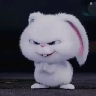 🙄 Snowball The Secret Life of Pets conejo, animal, dibujos animados, villano telegram sticker