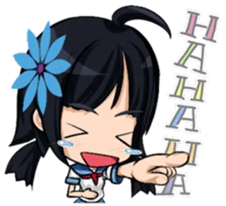 😂 HAHAHA 만화, 웃음, 캐릭터, 행복, 기쁨 telegram sticker