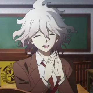 😇 Nagito Komaeda Danganronpa anime, character, smile, Danganronpa, Nagito Komaeda, hope telegram sticker